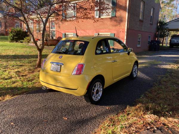 2013 Fiat 500 (Yellow) - cars & trucks - by owner - vehicle... for sale in Lynchburg, VA – photo 2