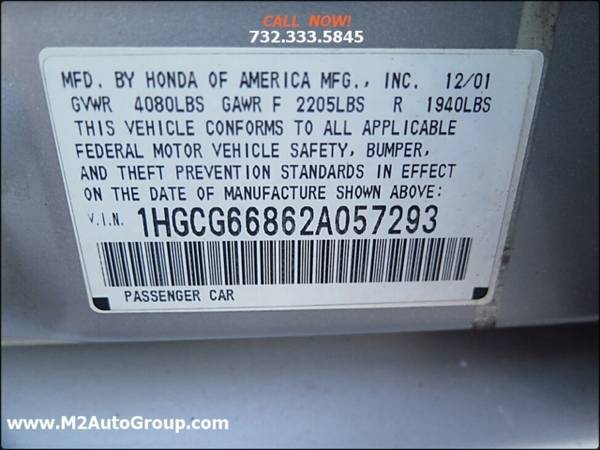 2002 Honda Accord SE 4dr Sedan - - by dealer - vehicle for sale in East Brunswick, NJ – photo 22
