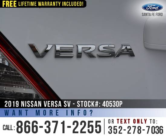 2019 NISSAN VERSA SV *** Touchscreen, Camera, Cruise Control *** -... for sale in Alachua, FL – photo 9