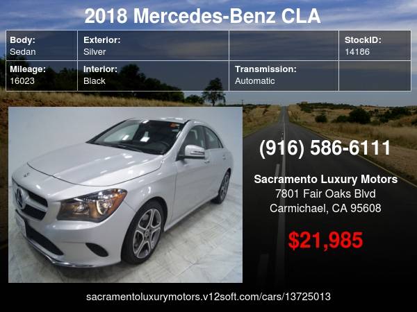 2018 Mercedes-Benz CLA CLA 250 16K MILES CLA250 C300 C250 LOADED... for sale in Carmichael, CA – photo 23