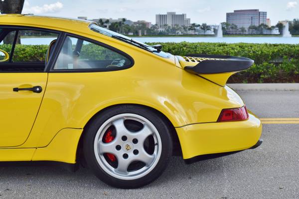 1991 Porsche 911 turbo 964-61k Miles PTS Ferrari Yellow-Engine... for sale in Miami, NY – photo 4