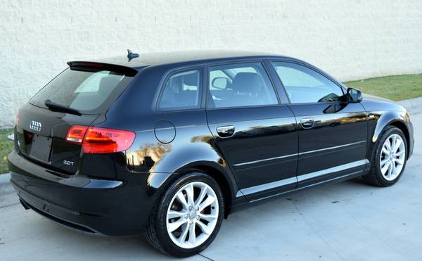 Black 2012 Audi A3 S Line - Black Leather - 6 Speed - 100k Miles -... for sale in Raleigh, NC – photo 4