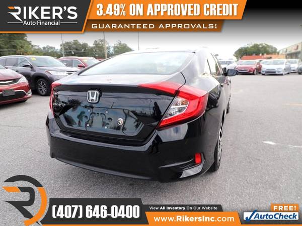 $192/mo - 2017 Honda Civic LX - 100 Approved! - cars & trucks - by... for sale in Kissimmee, FL – photo 10