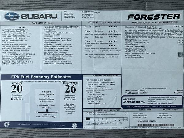 ★ 2009 SUBARU FORESTER 2.5 X - FUEL EFFICIENT "ALL WHEEL DRIVE"... for sale in East Windsor, MA – photo 21