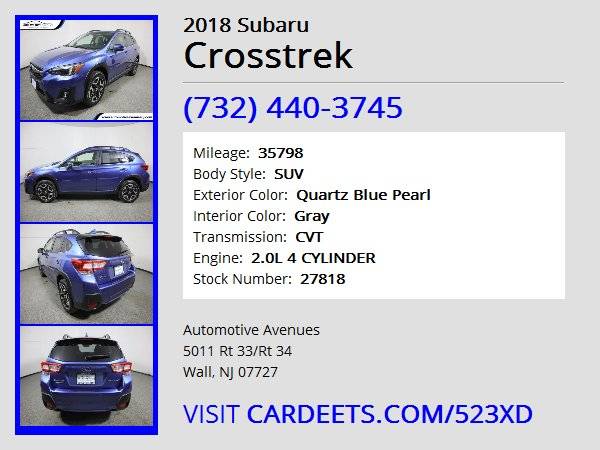 2018 Subaru Crosstrek, Quartz Blue Pearl - - by dealer for sale in Wall, NJ – photo 22