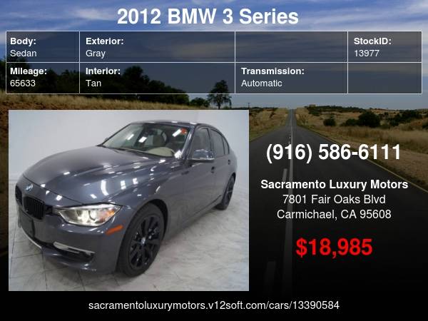 2012 BMW 3 Series 335i ONLY 65K MILES LOADED WARRANTY with - cars &... for sale in Carmichael, CA – photo 23