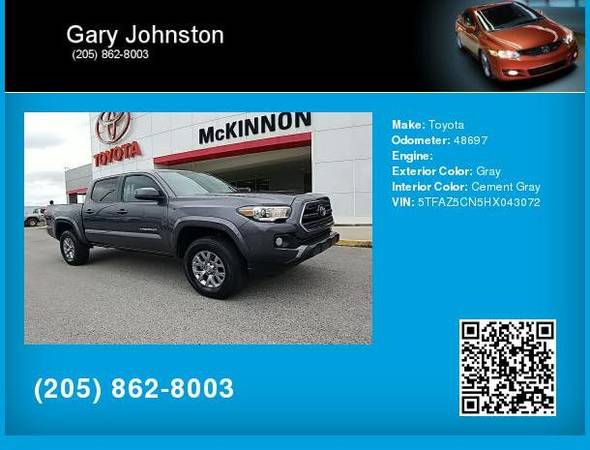 2017 Toyota Tacoma SR5 - - by dealer - vehicle for sale in Clanton, AL