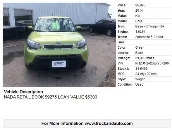 2014 KIA SOUL BASE 4DR for sale in Valley City, ND – photo 2