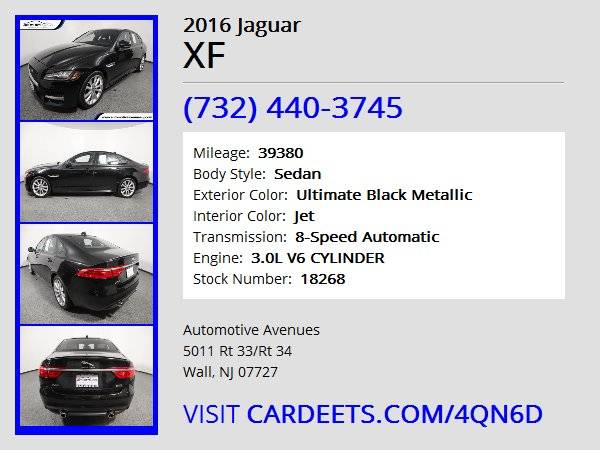 2016 Jaguar XF, Ultimate Black Metallic for sale in Wall, NJ – photo 22