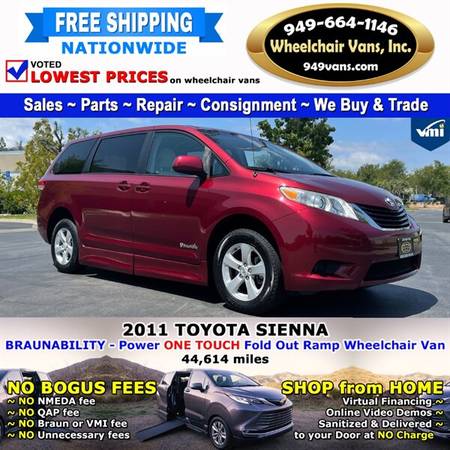 2011 Toyota Sienna LE Wheelchair Van BraunAbility - Power Fold Out for sale in LAGUNA HILLS, NV – photo 7