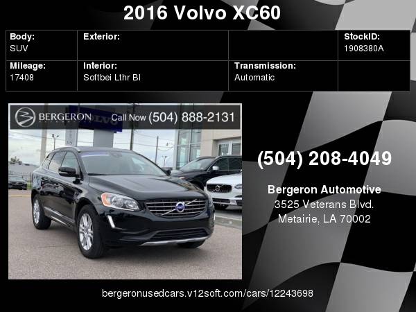 2016 Volvo XC60 T5 Drive-E Premier for sale in Metairie, LA