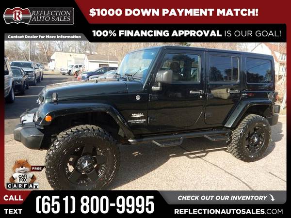 2012 Jeep Wrangler Unlimited Sahara FOR ONLY 420/mo! - cars & for sale in Oakdale, MN – photo 9