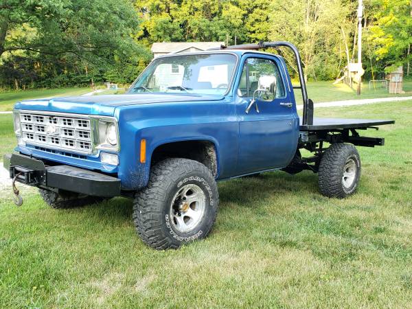 1975 Chevrolet k20 4x4 flatbed for sale in West Lafayette, IN – photo 4