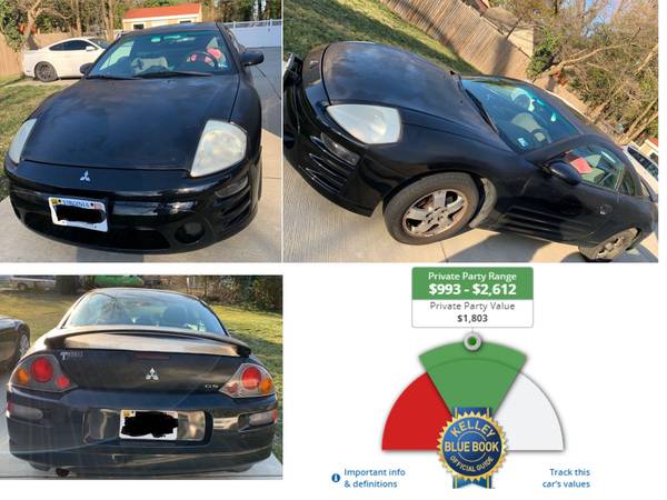 Sell a 2003 Mitsubishi Eclipse - cars & trucks - by owner - vehicle... for sale in College Park, District Of Columbia – photo 2