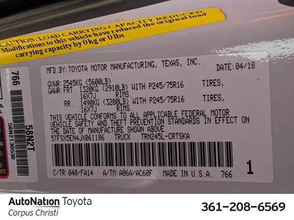2018 Toyota Tacoma SR 4x4 4WD Four Wheel Drive SKU:JX061186 - cars &... for sale in Corpus Christi, TX – photo 24