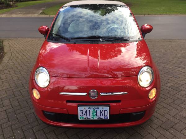 2012 Fiat 500 Convertible 1 owner only 35k great gift🎄 - cars &... for sale in West Linn, OR – photo 2