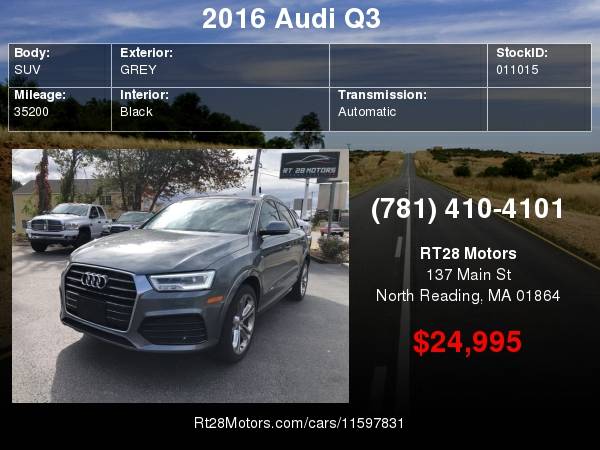 2016 AUDI Q3 PRESTIGE Financing Available For All! for sale in North reading , MA – photo 24