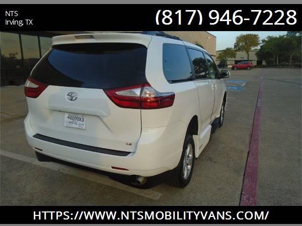 2017 TOYOTA SIENNA MOBILITY HANDICAPPED WHEELCHAIR POWER RAMP VAN for sale in Irving, LA – photo 9