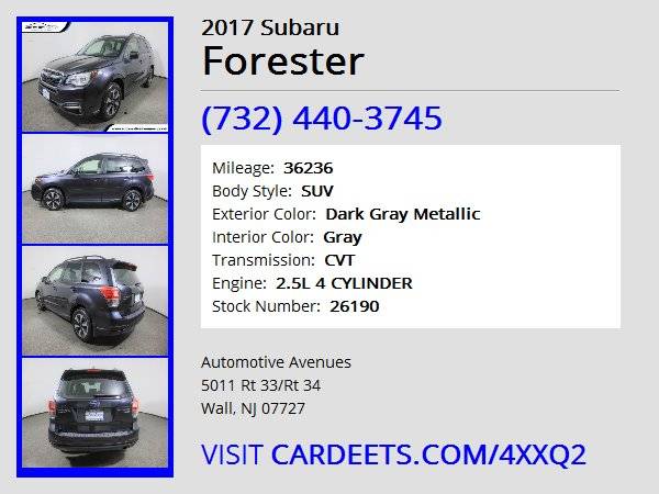 2017 Subaru Forester, Dark Gray Metallic - cars & trucks - by dealer... for sale in Wall, NJ – photo 22
