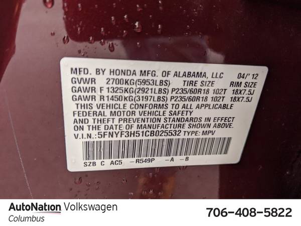 2012 Honda Pilot EX-L SKU:CB025532 SUV - cars & trucks - by dealer -... for sale in Columbus, GA – photo 24