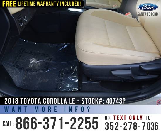 *** 2018 Toyota Corolla LE *** Bluetooth - Cruise - Touchscreen -... for sale in Alachua, GA – photo 13