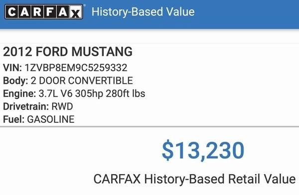 2012 Ford Mustang V6 - - by dealer - vehicle for sale in St. Augustine, FL – photo 2