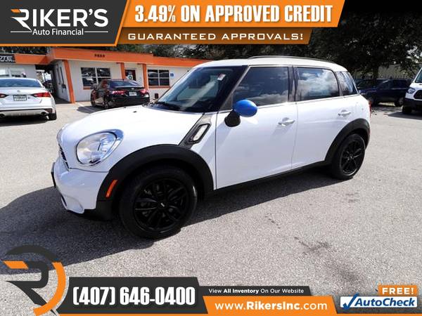 $184/mo - 2016 Mini Cooper S Countryman Base - 100 Approved! - cars... for sale in Kissimmee, FL – photo 3