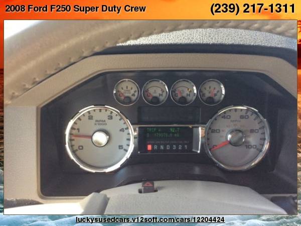 2008 Ford F250 Super Duty Crew Cab Lariat Pickup 4D 6 3/4 ft Lucky's... for sale in North Fort Myers, FL – photo 13