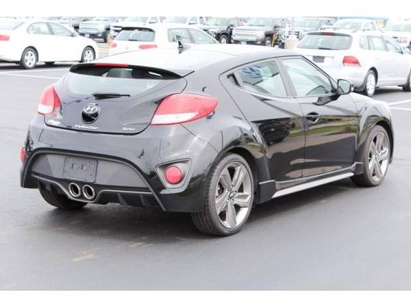 2015 Hyundai Veloster coupe Turbo - Hyundai Ultra Black Pearl for sale in Green Bay, WI – photo 3