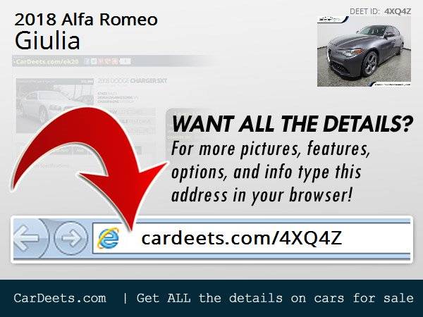 2018 Alfa Romeo Giulia, Vesuvio Gray Metallic - cars & trucks - by... for sale in Wall, NJ – photo 24