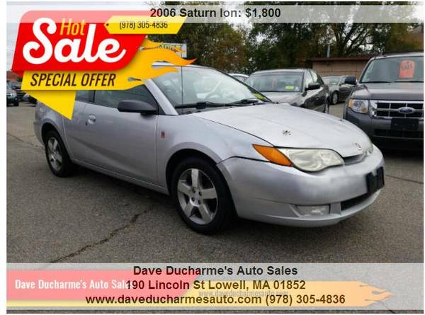 2006 Saturn Ion *Automatic fuel saver* for sale in Lowell, MA