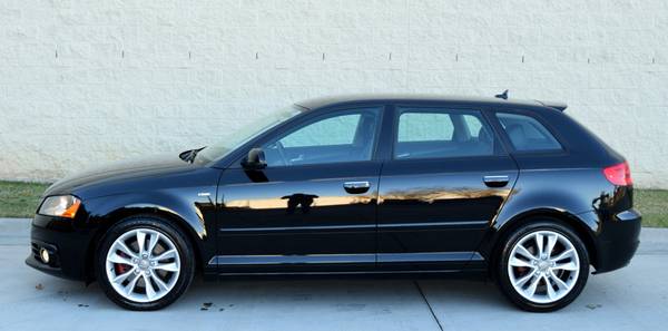 Black 2012 Audi A3 S Line - Black Leather - 6 Speed - 100k Miles -... for sale in Raleigh, NC – photo 2