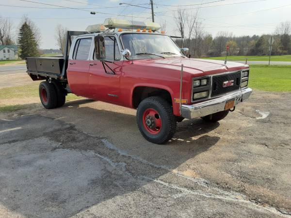 1990 GMC K3500 4x4 CREW CAB DUALLY DIESEL SQUARE BODY - cars & for sale in Plattsburgh, NY – photo 6