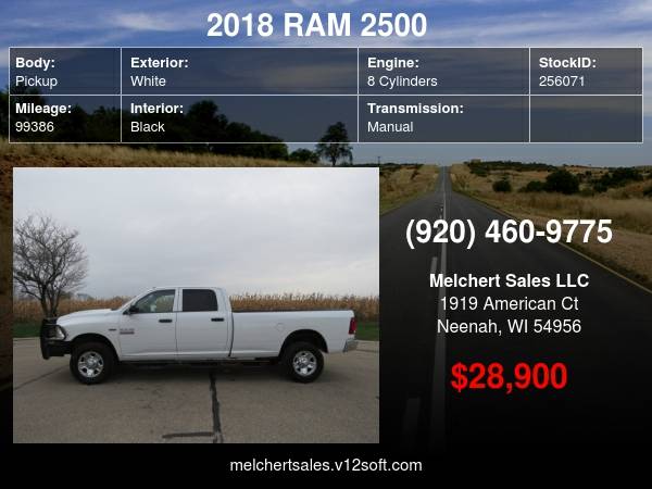 2018 DODGE RAM 2500 CREW TRADESMAN 6.4L HEMI 4WD BCAM SOUTHERN RUST... for sale in Neenah, WI – photo 24