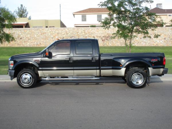 2008 FORD F350 LARIAT DIESEL CREW CAB 4X4 DUALLY W/ GOOSE NECK HITCH! for sale in El Paso, TX – photo 2