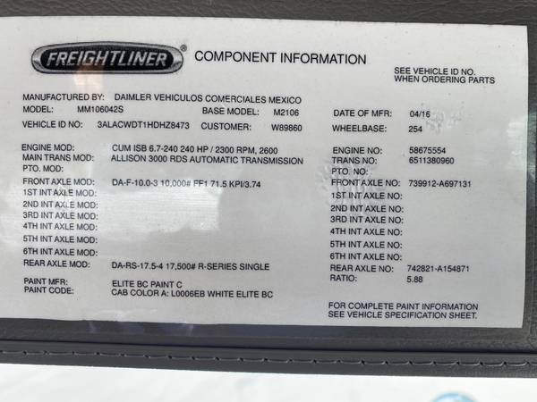 2017 FREIGHTLINER M2 CAB & CHASSIS - - by dealer for sale in Phoenix, CA – photo 18