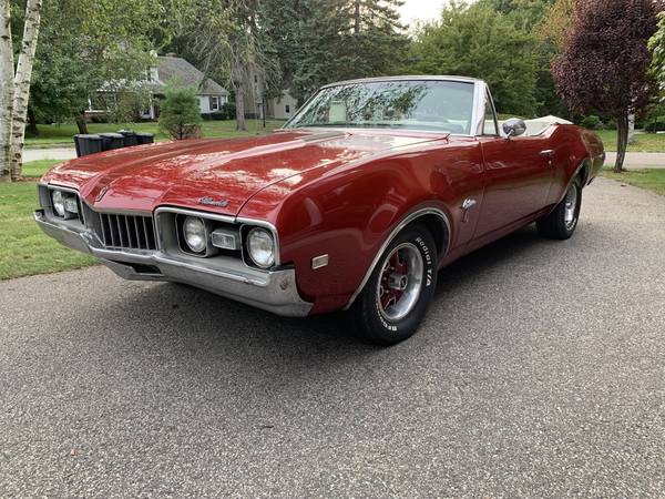 1968 OLDSMOBILE CUTLASS S, CONVERTIBLE, AUTOMATIC, RED / WHITE, VIDEO for sale in Belmont, MA – photo 6