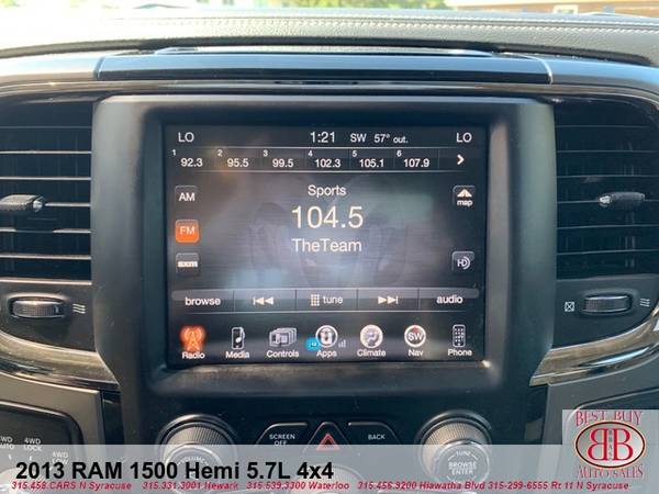 2013 DODGE RAM 1500 HEMI 5.7L 4X4! FULLY LOADED! FINANCING!!! APPLY!!! for sale in N SYRACUSE, NY – photo 20