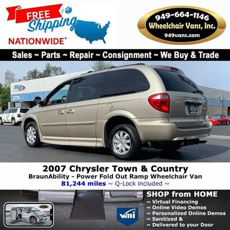 2007 Chrysler Town & Country Touring Wheelchair Van BraunAbility - -... for sale in LAGUNA HILLS, OR – photo 7