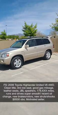 FS: 2006 Toyota Highlander limited 4x4 3rd row seat - cars & for sale in Albuquerque, NM – photo 23