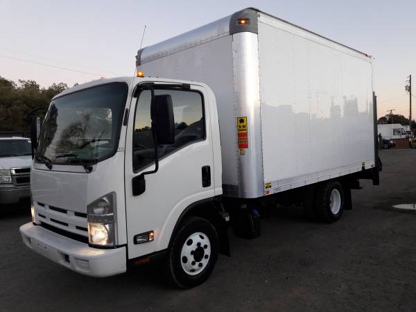 2013 ISUZU NPR BOX TRUCK WITH LIFTGATE TURBO DIESEL LOW MILES 86931... for sale in San Jose, OR – photo 2