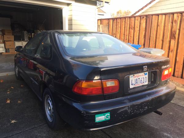 Black 95 Honda Civic DX for sale in Petaluma , CA – photo 3
