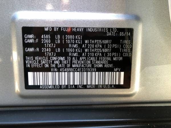 2014 Subaru Outback 4dr Wgn H4 Auto 2 5i Premium/24K Miles - cars & for sale in Asheville, NC – photo 19