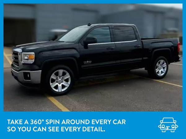 2014 GMC Sierra 1500 Crew Cab SLE Pickup 4D 5 3/4 ft pickup Black for sale in Manchester, NH – photo 3