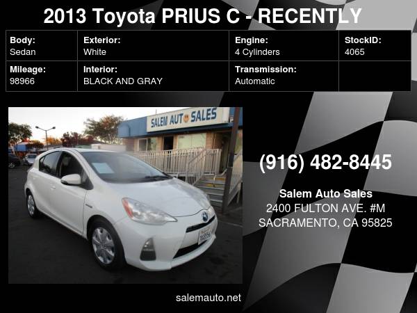 2013 Toyota Prius C - RECENTLY SMOGGED - OIL AND OIL FILTER CHANGED... for sale in Sacramento , CA – photo 21