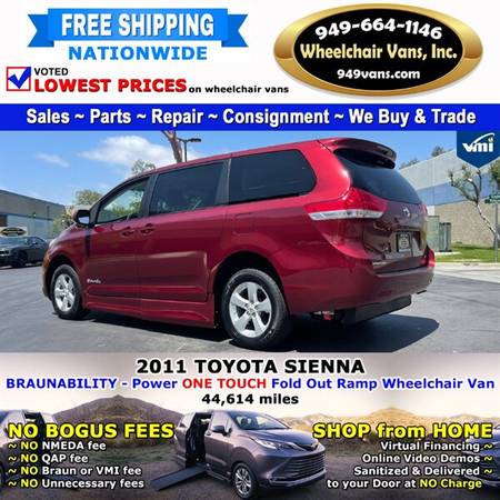 2011 Toyota Sienna LE Wheelchair Van BraunAbility - Power Fold Out for sale in LAGUNA HILLS, NV – photo 10