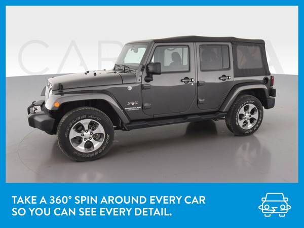 2017 Jeep Wrangler Unlimited Sahara Sport Utility 4D suv Gray for sale in Naples, FL – photo 3