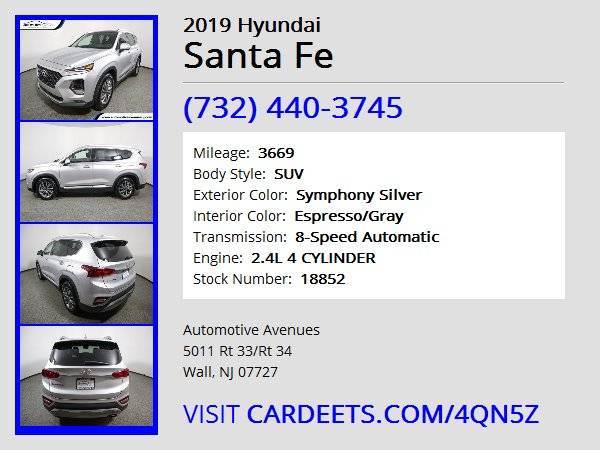 2019 Hyundai Santa Fe, Symphony Silver for sale in Wall, NJ – photo 22