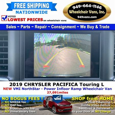 2019 Chrysler Pacifica Touring L Wheelchair Van VMI Northstar - Pow for sale in LAGUNA HILLS, NV – photo 14