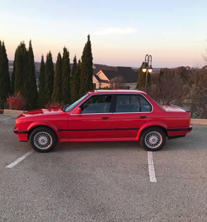 1990 Bmw 325ix 5-speed manual sedan red e30 - cars & trucks - by... for sale in Oregon, WI – photo 3